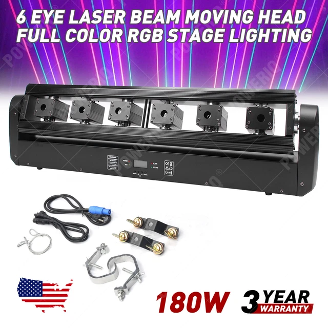 Laser Moving Bar 6x500mw 6 Eyes RGB Stage Effect Beam Moving Head Lighting Party