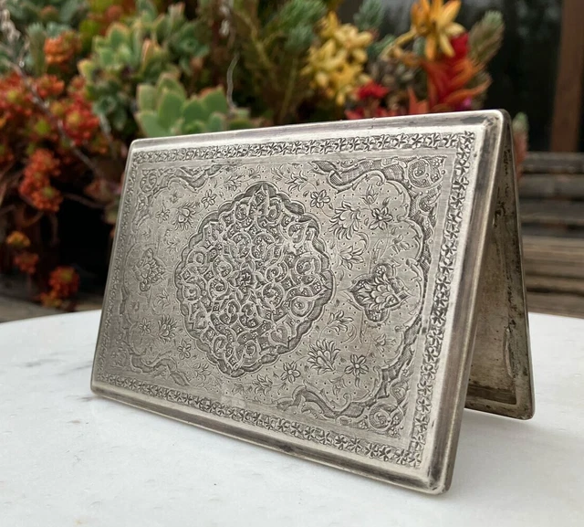 ANCIENNE BOITE ÉTUI à cigarettes musée en argent massif 84 fait main gravure ... EUR 572,40 - PicClick FR