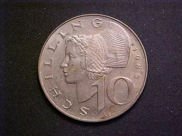 1985 AUSTRIA 10 Schilling KM# 2918 - Nice High Grade Collector Coin!-d9070xcx