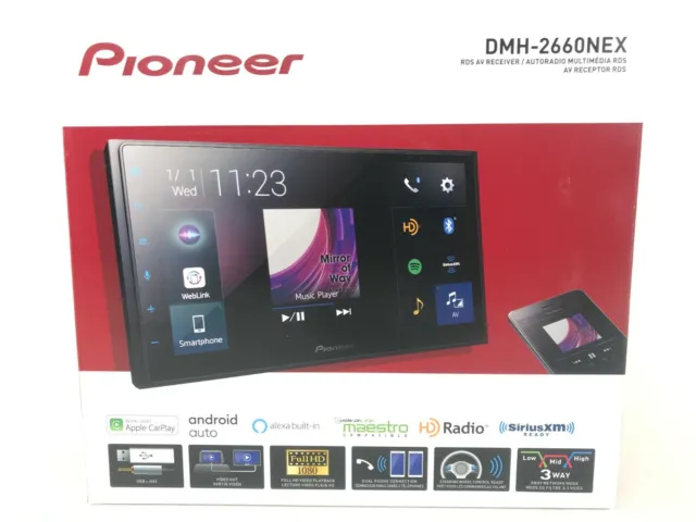 Pioneer DMH-2660NEX Bluetooth Apple CarPlay Android Auto Multimedia XM HD Radio