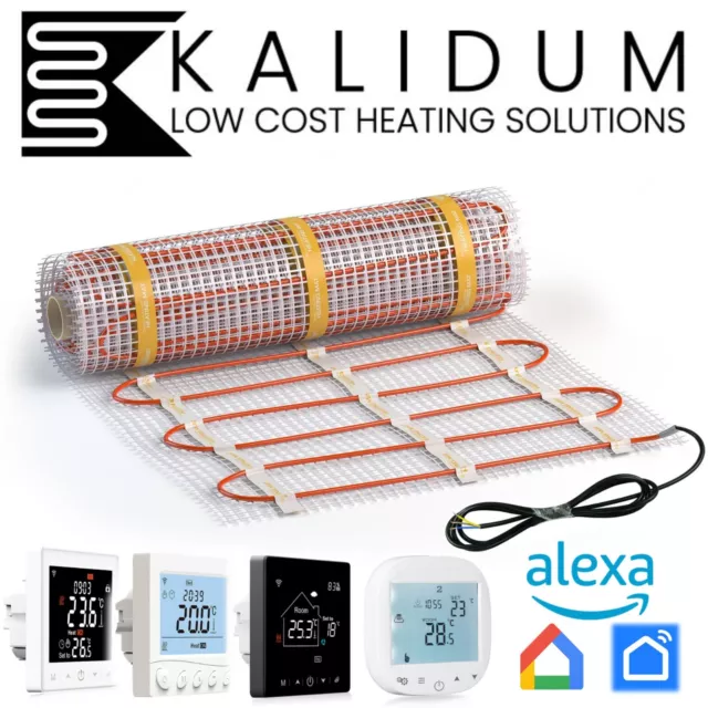 Kit eléctrico de alfombrilla térmica por suelo radiante 200W/m2 SMART LIFE APP - por KALIDUM UK