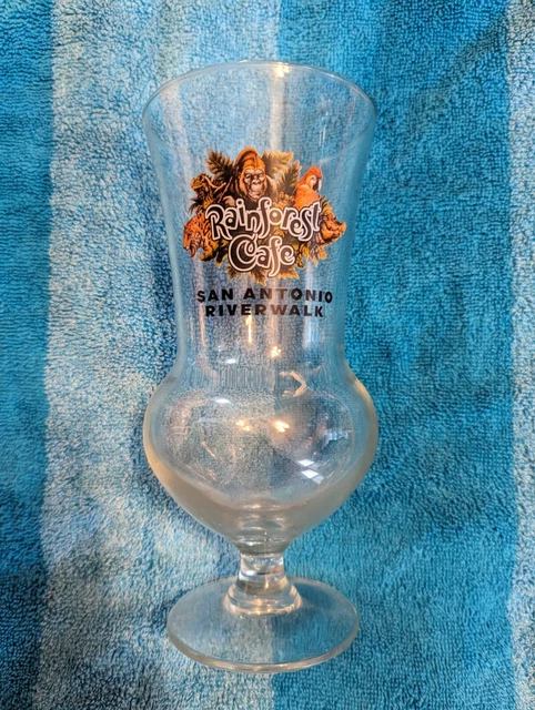 RAINFOREST CAFE SAN Antonio Texas River Walk Souvenier Hurricane Glass
