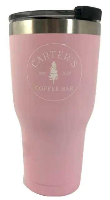 Rtic Stainless 30 Oz. Double Wall Insulated Tumbler Pink Carter's Coffee Bar