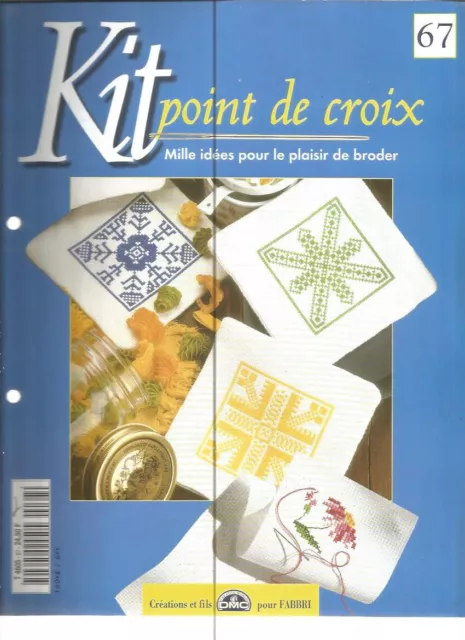 Kit Point De Croix N°67 - Napperons Coins Fleuris / Marguerite / Anges / Cadre