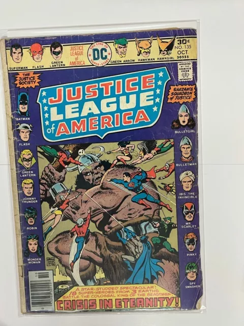 JUSTICE LEAGUE OF AMERICA JLA #135  DC COMICS BOOKS BATMAN SUPERMAN (1976) | Com