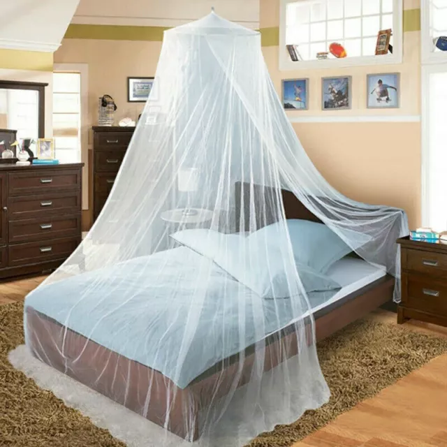 Dome Mosquito Net Canopy Fly Insect Protect Single Entry For Double King Bed UK