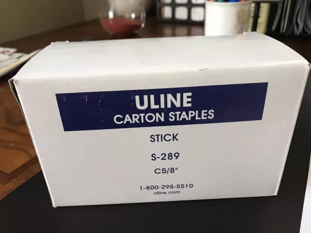 Uline Manual Staples C5/8" Staples S-289 Box of 2,500 Carton Box