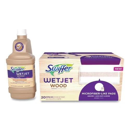 Swiffer WetJet System Wood Cleaning-Solution Refill with Mopping Pads,