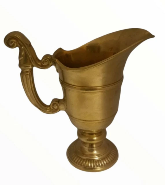 VINTAGE ITAIANATE Style 10.5" Heavy Duty Solid Brass Pitcher