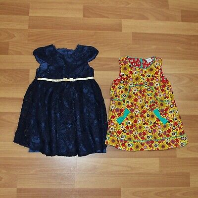 Lovely Party Dress Bundle 1.5-2 Years  Navy Lace Dress and Floral Dress