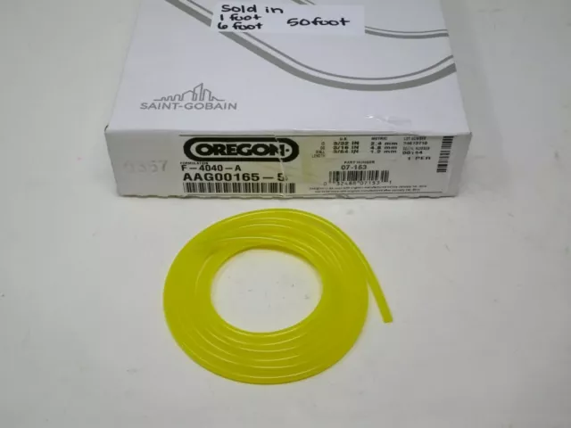 Oregon 07-153 6' Tygon 3/32” ID 3/16" OD Gas Fuel Line,