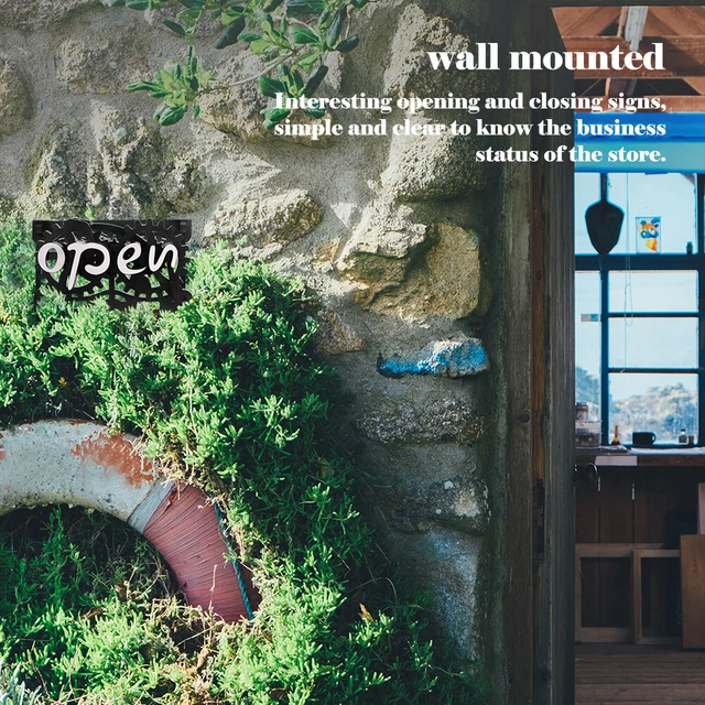 ROTATE OPEN-CLOSED SIGN Board Gear Mechanism Convertible Signs Shop ...