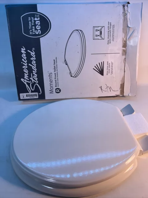 American standard  moments round front toilet seat White Easy Clean Slow Close