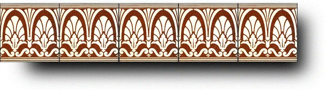 Set of 5 Aesthetic tiles ca1900 Original Majolica ideal backsplash or furniture