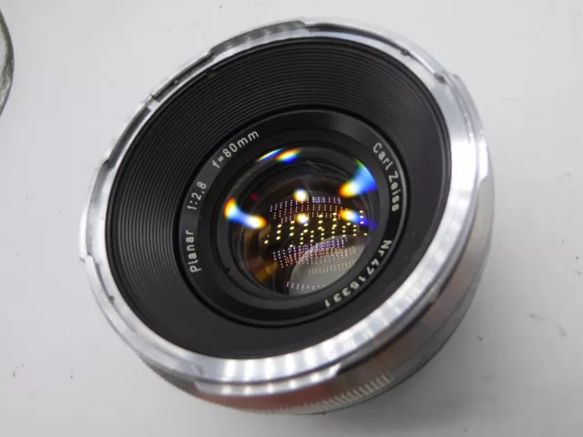 Carl  Zeiss Rollei 80mm f/2.8 Planar lens Rolleiflex SL66 SL66E optics clear
