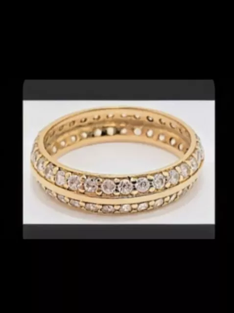 Beautiful 9k Yellow gold Eternity Ring