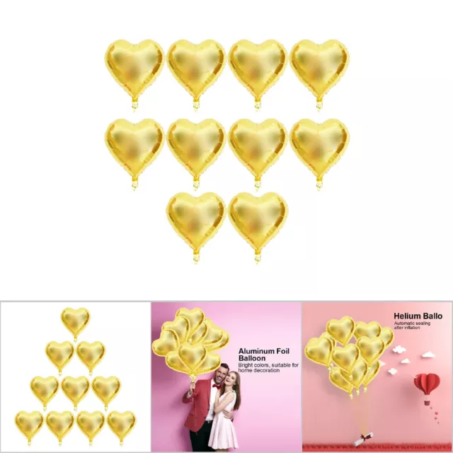 Ballon &apos;hélium Couleurs Vives Yellow Heart-Shaped 2
