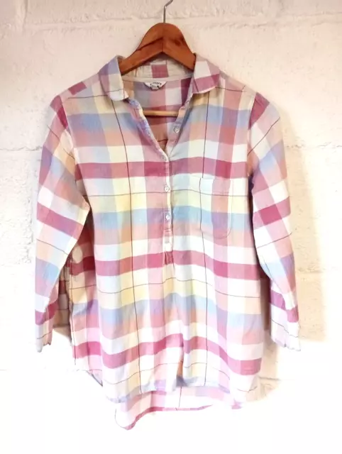 Fat Face, red, blue & yellow check top size 12