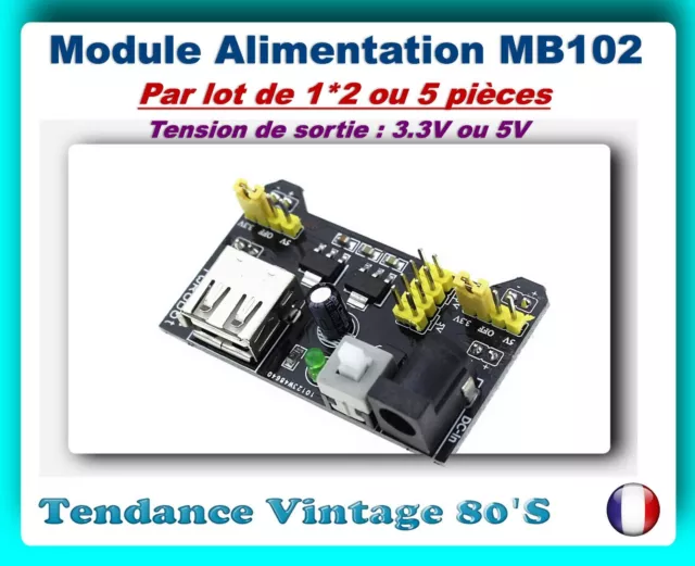 *** Lot De 1*2 Ou 5 Modules Alimentation Mb102 - 3.3V/5V / Arduino ***