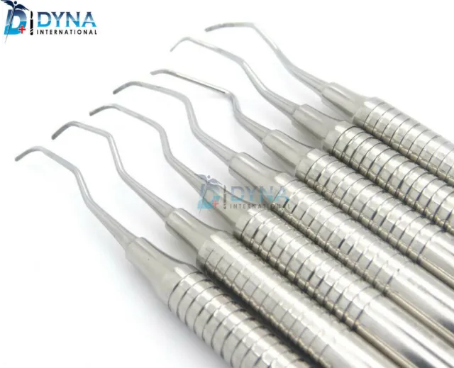 Dental Periodontal Gracey Curettes Surgical HOLLOW HANDLE Instruments (Set of 7) 3