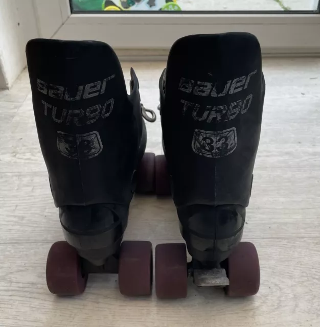 bauer turbo 33 Quad Roller Skates- Original Retro UK 9- Please Read Description 2