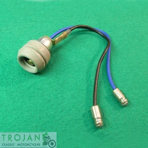 BULB HOLDER, HEADLAMP, Pilot, C/W Grommet And Wires, Lucas Type, 504801