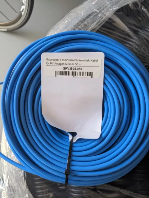 PV / Solar  Kabel blau 4mm2, Neu 50m H1Z2Z2-K
