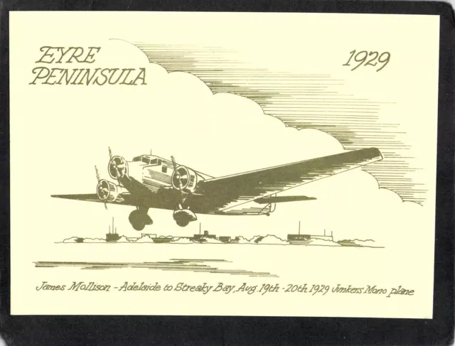 S0824  Australia SA Stampex '91 Adelaide Mollison 1929 Aircraft postcard