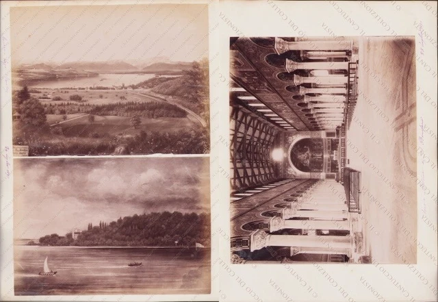 1890 GERMANY Munich Munchen Lake Starnberg St. Boniface’s Abbey 2 Photos albumen