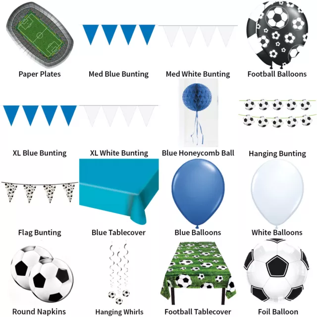 Leicester City Football Party Decorations - Partyware Complete Selection