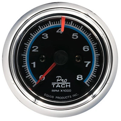 Equus 2-1/2 Dia Tachometer 8000 RPM Black Dial - E6076