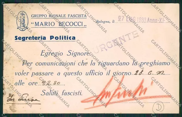 Bologna città Militari fascismo cartolina QQ9136 2