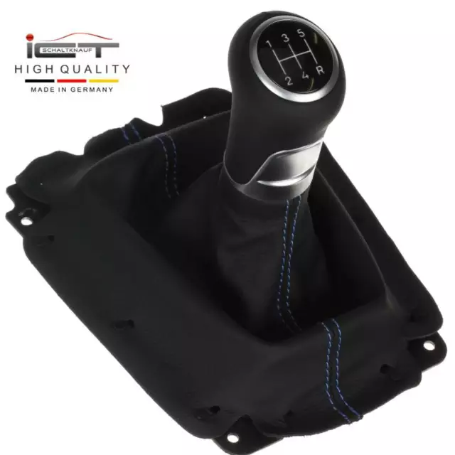 Nuovo pelle ICT pomello cambio cuffia per Mazda MX-5 NB filetto blu D64