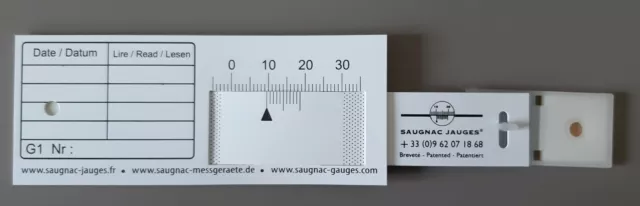 1 fissuromètre Jauge Saugnac G1 (résistant aux intempéries)