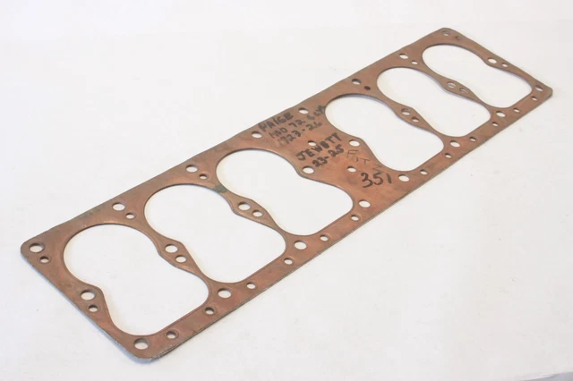 NOS 1923-26 Paige Mod. 72 23-25 Jewett 6 Cylinder Engine Head Gasket McCord 5140