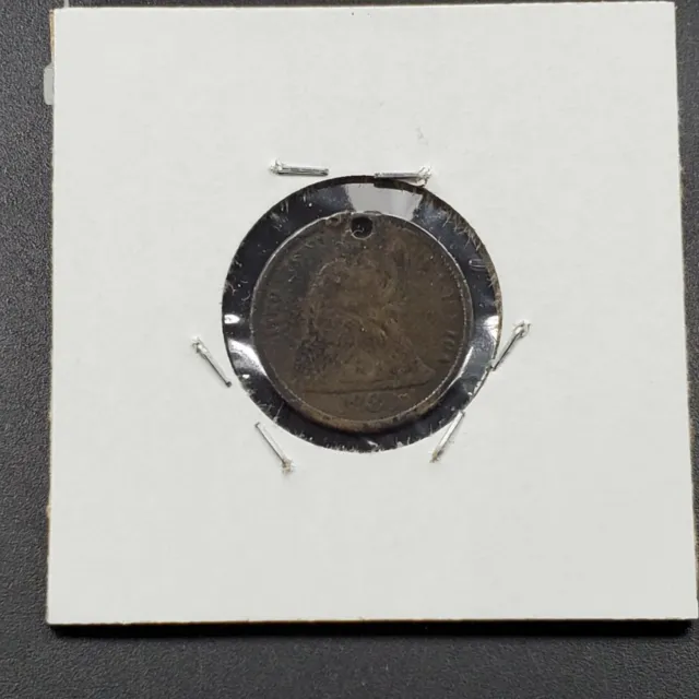 RJB Monogram Love Token on Rev of 1883 Seated Liberty silver dime 3