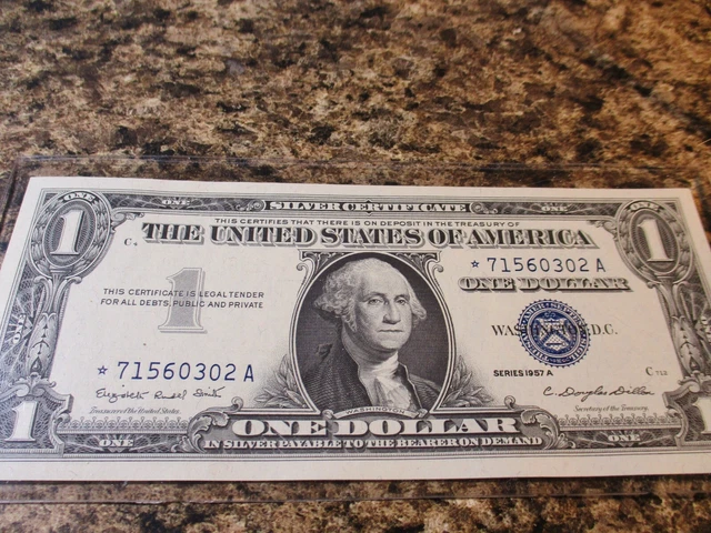 Series 1957-A $1 Silver Certificate Star Note Cu  0302  A