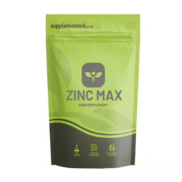 Zinc Max Strength 100mg 180 Tablets Vegan Supplement Zinc Citrate Immune Support