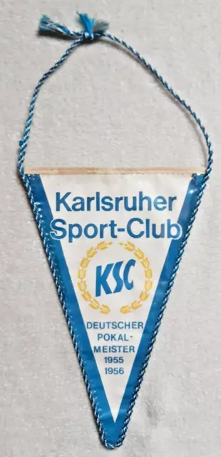 Alter Wimpel Karlsruher SC Fußball KSC Fanion pennant Bundesliga DFB Sport Club