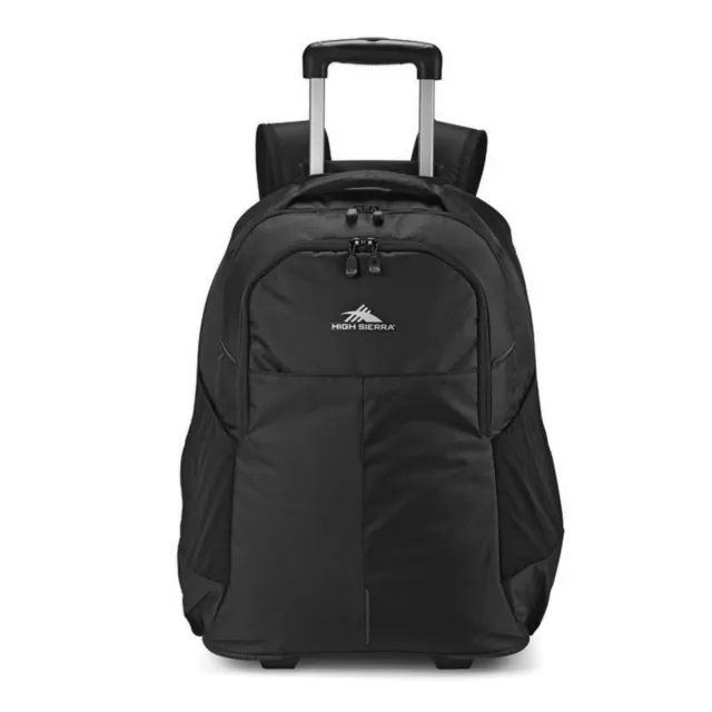 High Sierra Wheeled Backpack with Telescoping Pull Handle, Black (Used)