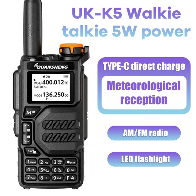 SCRAMBLER RICARICA RADIO bidirezionale tipo C UV-K6 Walkie Talkie UHF SCRAMBLER RICARICA RADIO bidirezionale tipo C UV-K6 Walkie Talkie UHF