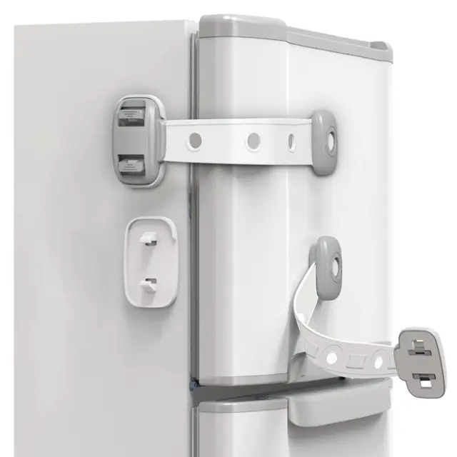 2 Pack Fridge Lock Freezer Lock with 4 Key for Child Safety Refrigerator  Locks