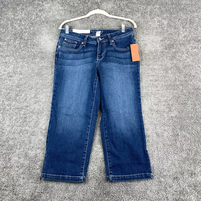 NWT Sonoma Life+Style Modern Fit Capri Jeans Women's 4 Blue Low Rise 5-Pocket