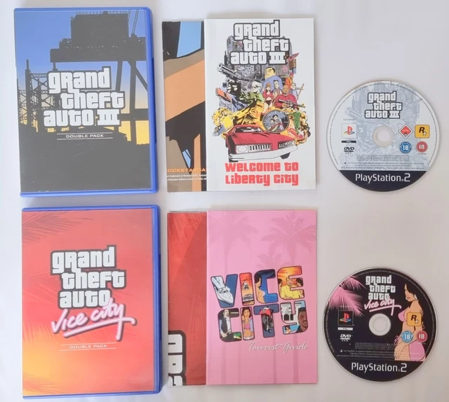 Grand Theft Auto III & Vice City Double Pack Sony PS2 con mappa di gioco completa