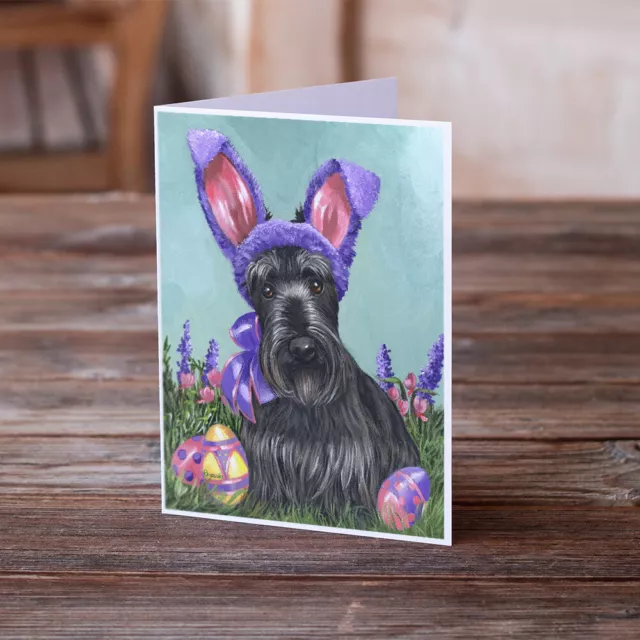 Scottie Easter Bunny Greeting Cards and Envelopes Pack of 8 PPP3172GCA7P