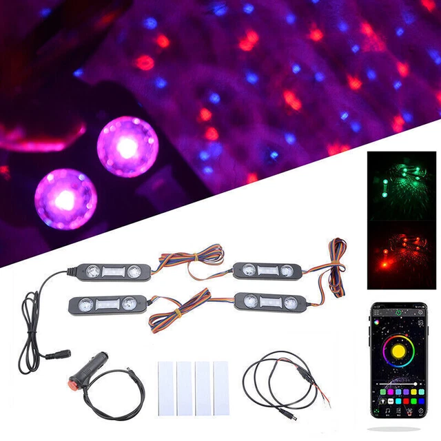 4IN1 Car Interior Atmosphere Wire Auto Strip Light LED Decor Lamp Accessories