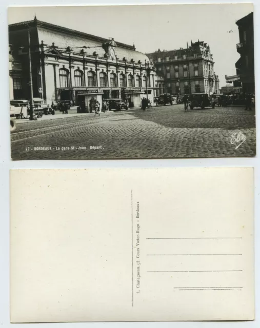65895 - Bordeaux - La Gare St-Jean, Depart - real photo - old postcard