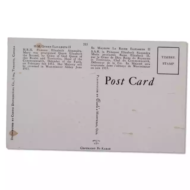 2 Royalty HM Queen Elizabeth II HRH Duke of Edinburgh 1952 Karsh Postcards 3