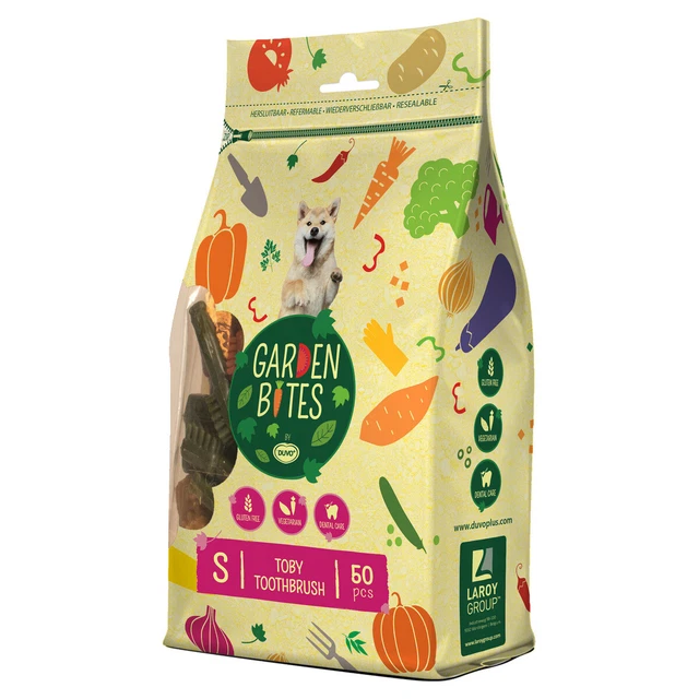 Duvo + Jardín Bites Toby Cepillo de Dientes 500G / TAMAÑO S, Nuevo