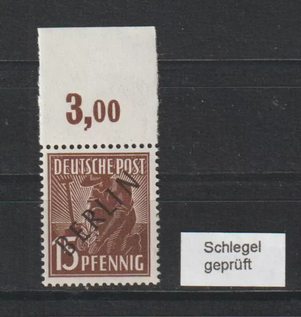 BERLIN 6 P OR ndgz SCHWARZ-AUFDRUCK GEPRÜFT  POSTFRISCH ( 140,00 ) siehe 2x Scan